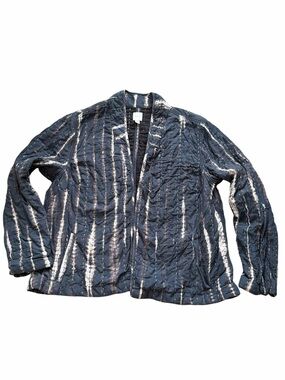Pure Jill Elements J. Jill Hand-Sewn Quilted Blue Gray Boho Jacket  XL